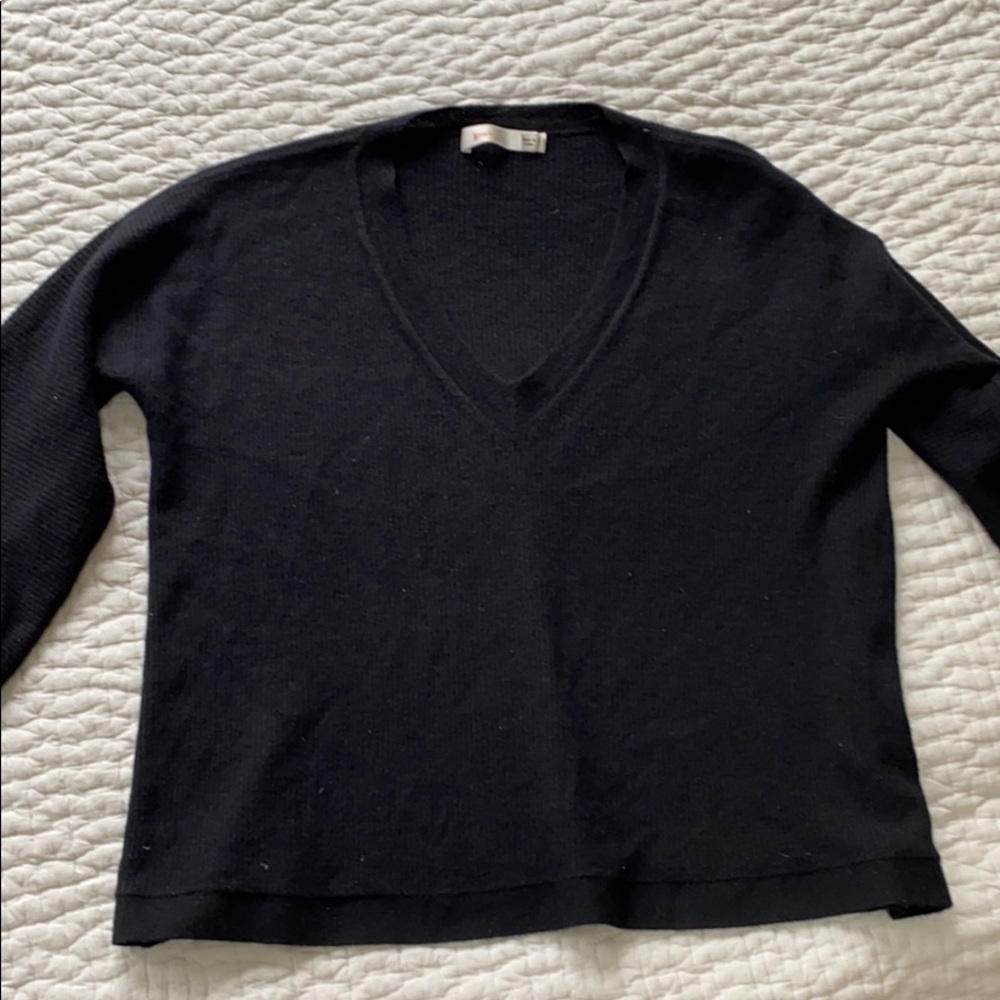 J Park 100% cashmere cropped black sweater